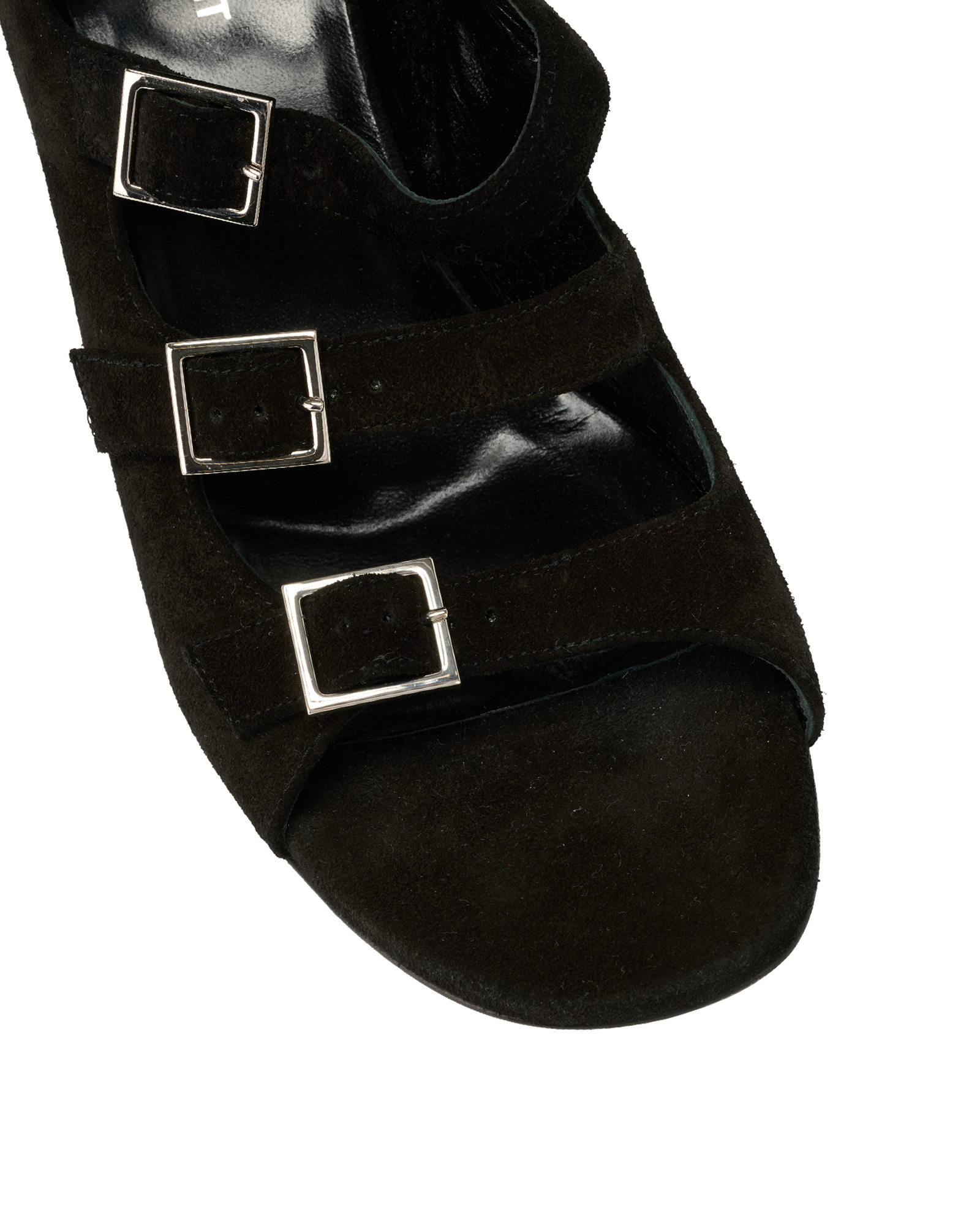 Saint Laurent Babies Multi-Strap Block Sandals, &pound;250, Shoes, Black, Suede, Other view