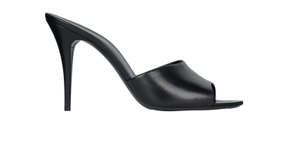 Saint Laurent Goldie Mules, &pound;280, Shoes, Black, Leather, Front view