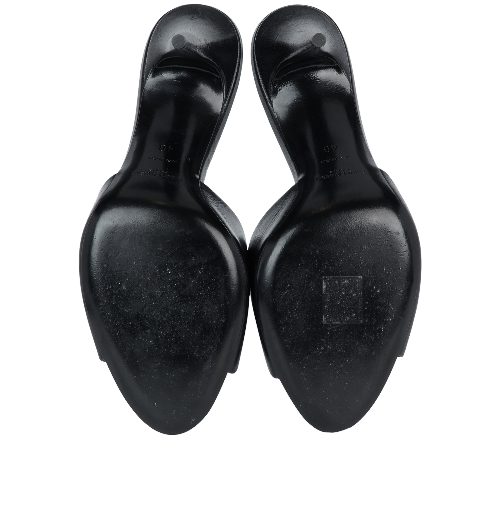 Saint Laurent Goldie Mules, &pound;280, Shoes, Black, Leather, Top view