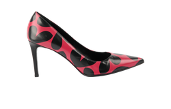 Saint Laurent Big Hearts Paris Pumps, Leather, Pink/Black, UK7, B/DB, 2*