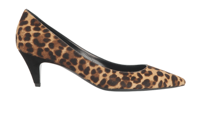 YSL Leopard Kitten Heels, front view