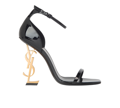Yves Saint Laurent Opyum 110 Heels, £650, Shoes, Black/Gold, Patent Leather, Front view