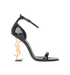 Yves Saint Laurent Opyum 110 Heels, £650, Shoes, Black/Gold, Patent Leather, Front view