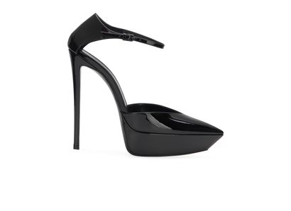 Saint Laurent Betty 110 Ankle Strap Heels, front view