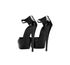 Saint Laurent Betty 110 Ankle Strap Heels, back view