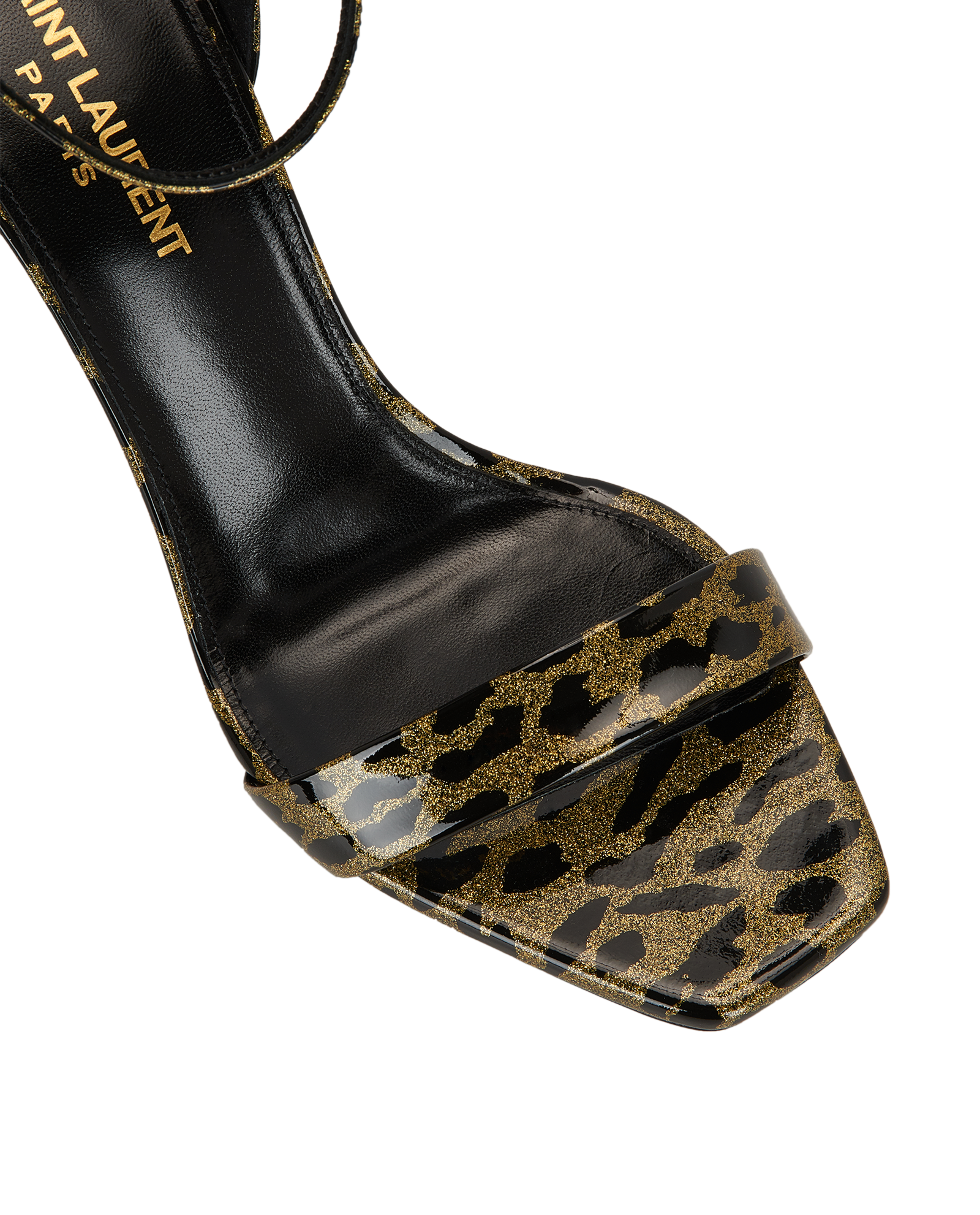 YSL Patent Leopard Heels, &pound;295, Shoes, Black, Leather, Other view