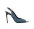 Saint Laurent Denim Slingback Heels, front view