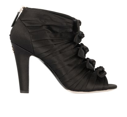 Chanel Ruched Bow Heels, front view