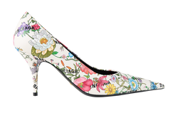 Gucci x Balenciaga Floral Pointy Pumps, Leather, Multi, UK4, 3*