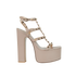 Valentino Rockstud Platform Sandals, front view