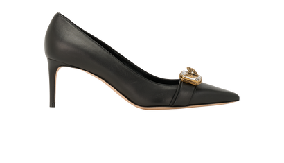 Alexander McQueen Bee Pumps, &pound;180, Shoes, Black, Leather, Front view