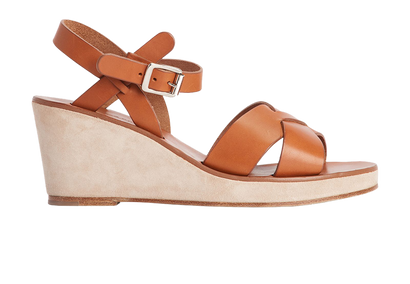 A.P.C. Judith Cross-Straps Slingback Wedge, front view