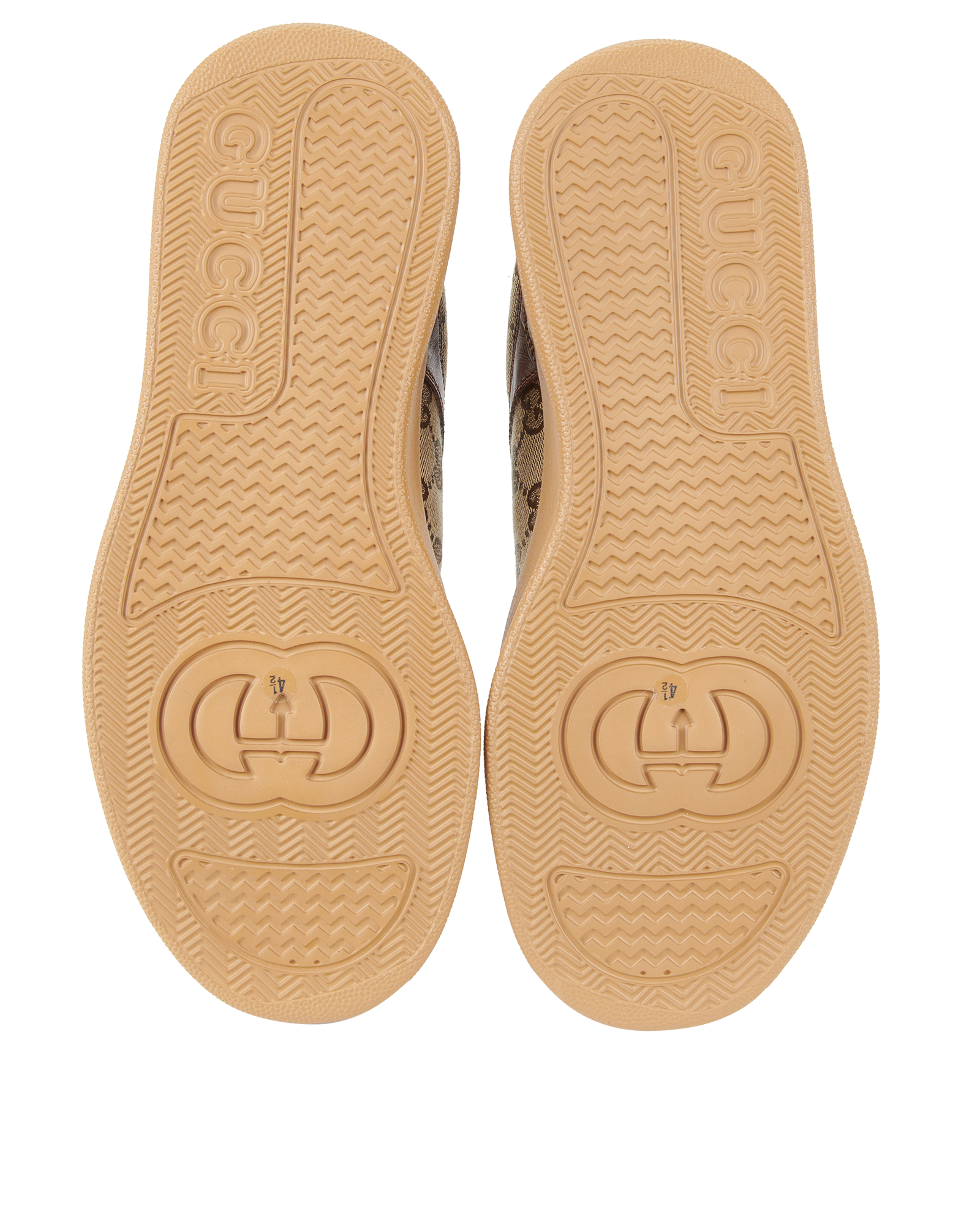 Gucci GG Trainers, &pound;310, Shoes, Brown/Tan, Canvas/Leather, Top view