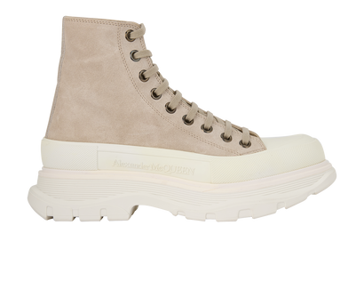 Alexander McQueen Tread Slick Trainers, &pound;190, Shoes, Beige, Suede, Front view