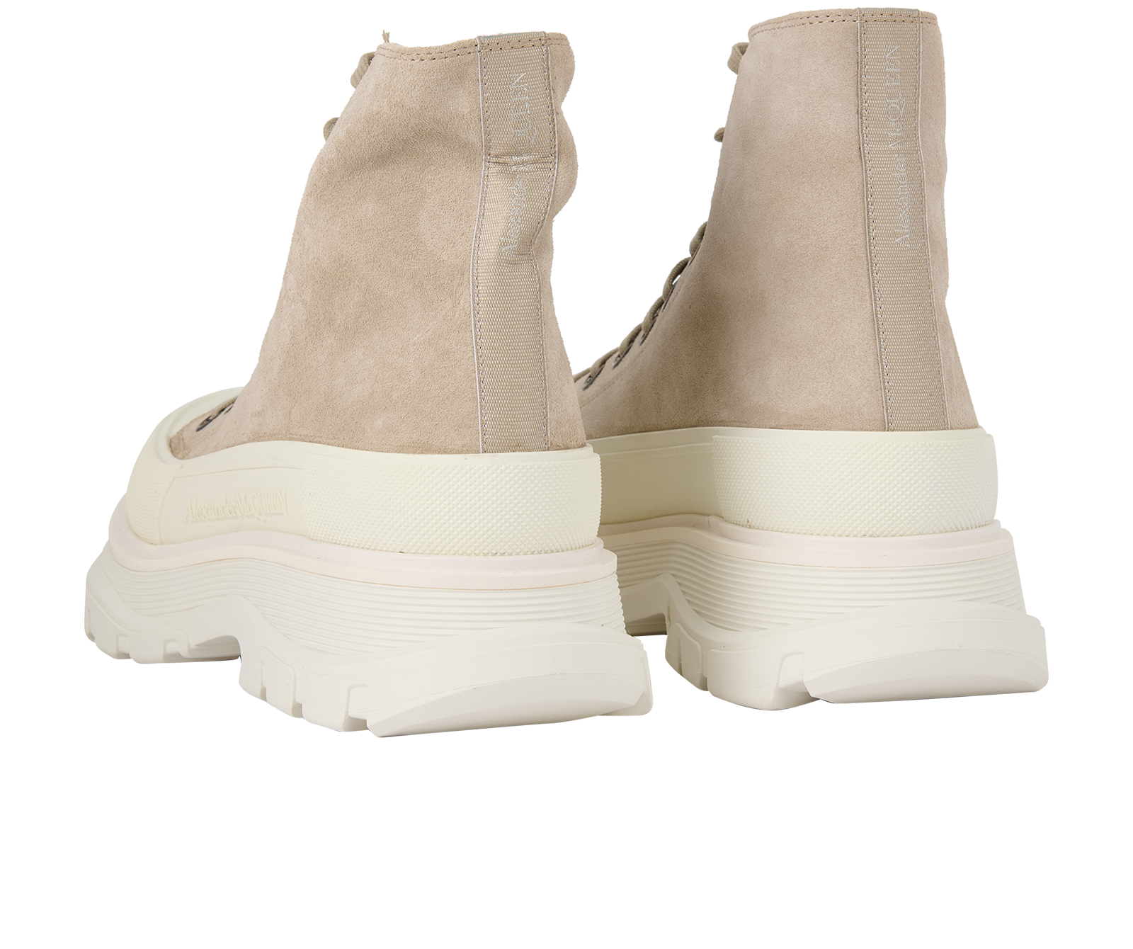 Alexander McQueen Tread Slick Trainers, &pound;190, Shoes, Beige, Suede, Back view