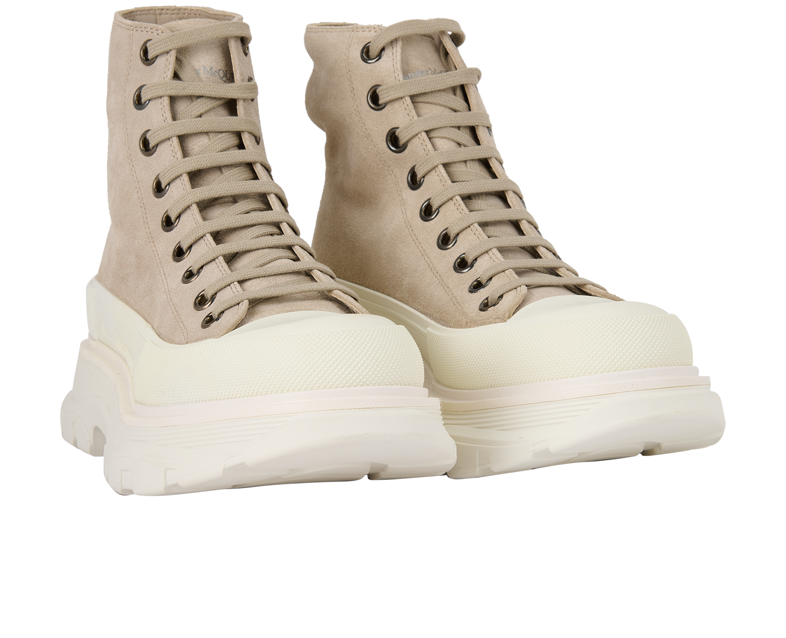 Alexander McQueen Tread Slick Trainers, &pound;190, Shoes, Beige, Suede, Side view