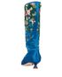 Manolo Blahnik Embellished Floral Boots, back view