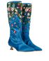 Manolo Blahnik Embellished Floral Boots, side view