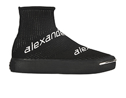 Alexander Wang Logo Sock Boots, Rubber/Elastane, Black, 2, 3*