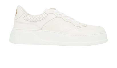 Gucci GG Chunky Trainers, &pound;350, Shoes, White, Leather, Front view