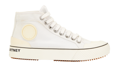 Stella McCartney High Top Trainers, &pound;140, Shoes, White, Canvas, Front view
