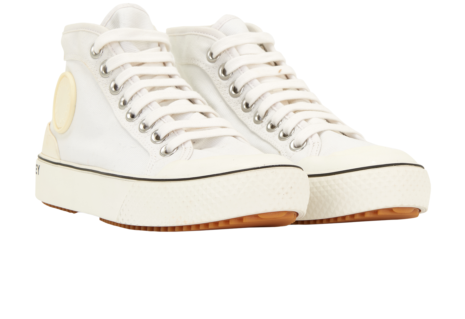 Stella McCartney High Top Trainers, &pound;140, Shoes, White, Canvas, Side view