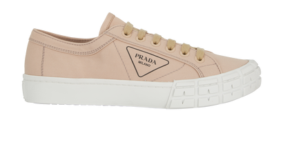 Prada Gabardine Wheel Trainers, &pound;320, Shoes, Beige, Canvas, Front view