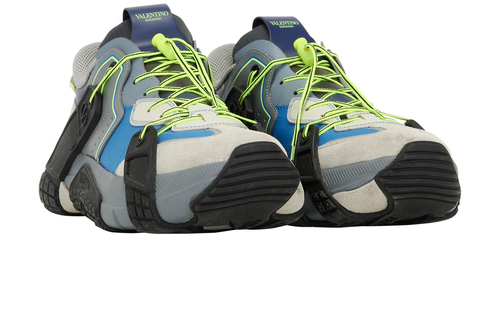 Valentino Wod Trainer, &pound;170, Shoes, Blue/Grey, Fabric/Suede, Side view