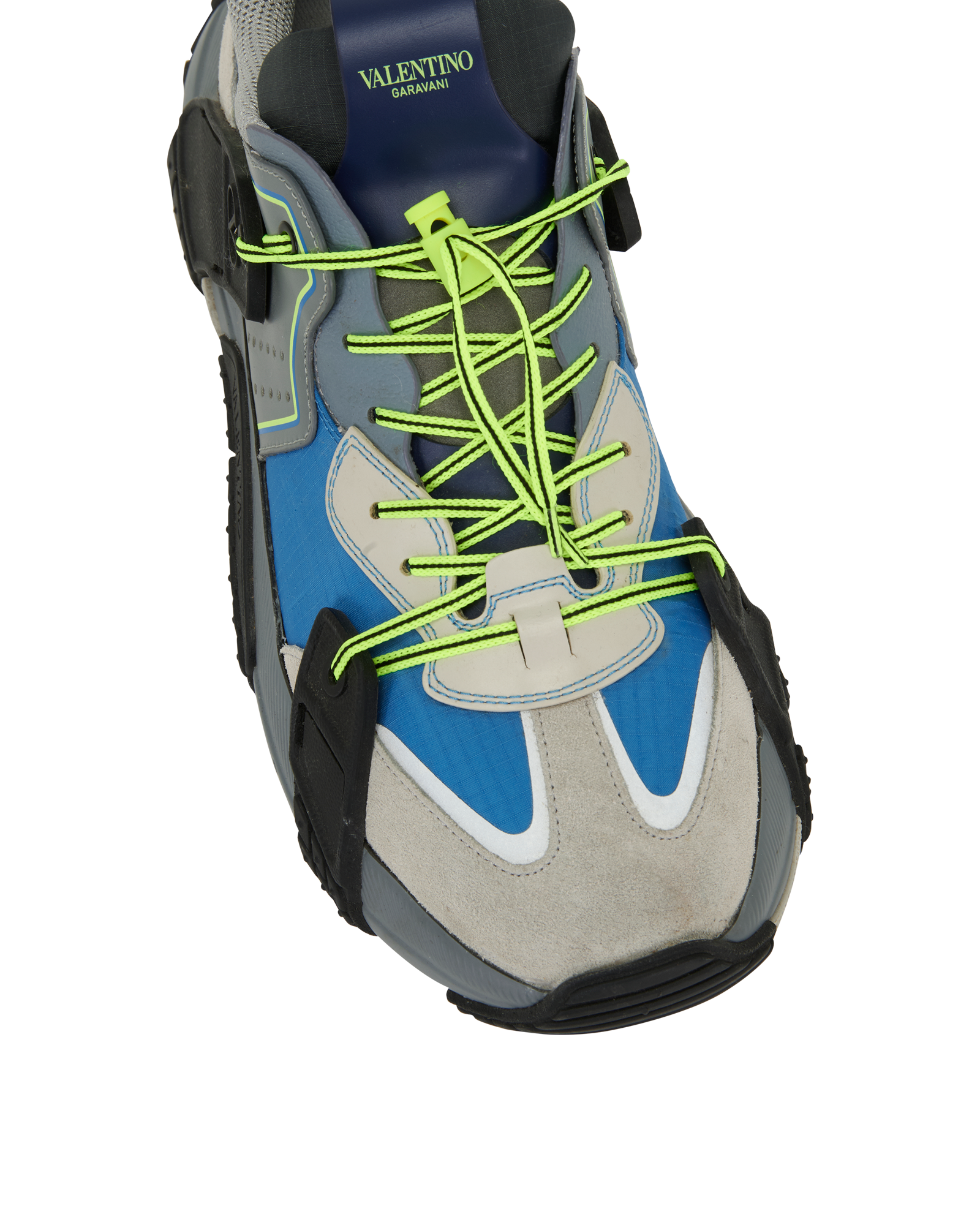 Valentino Wod Trainer, &pound;170, Shoes, Blue/Grey, Fabric/Suede, Other view