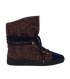Chanel Tweed Lace Up Trainers, £450, Shoes, Blue/Red, Fabric, Front view