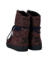 Chanel Tweed Lace Up Trainers, £450, Shoes, Blue/Red, Fabric, Back view