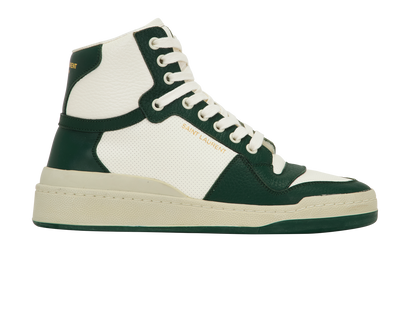 Saint Laurent SL24 Trainers, &pound;110, Shoes, Green/White, Leather, Front view