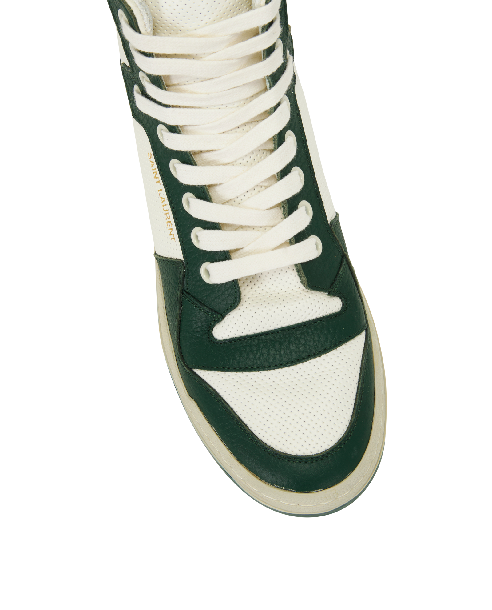 Saint Laurent SL24 Trainers, &pound;110, Shoes, Green/White, Leather, Other view