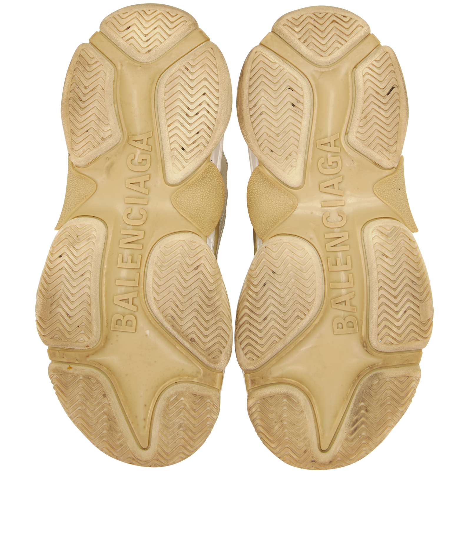 Balenciaga Triple S Trainers, &pound;195, Shoes, Beige, Mesh, Top view