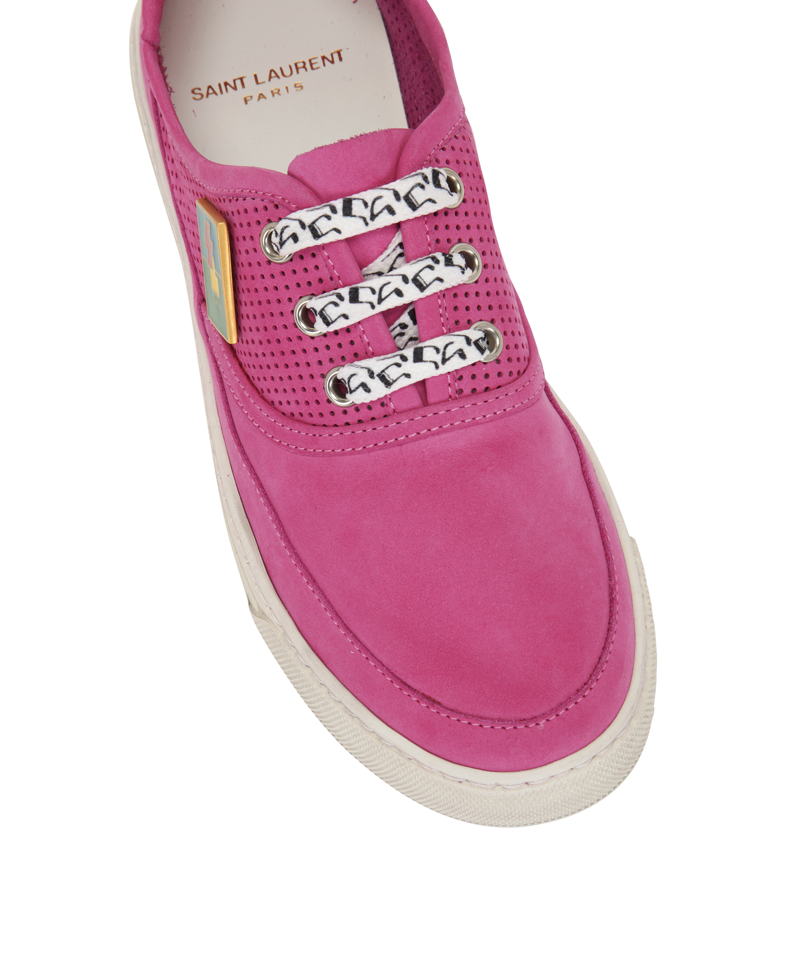 Saint Laurent Perforated Trainers, &pound;120, Shoes, Pink, Suede, Other view