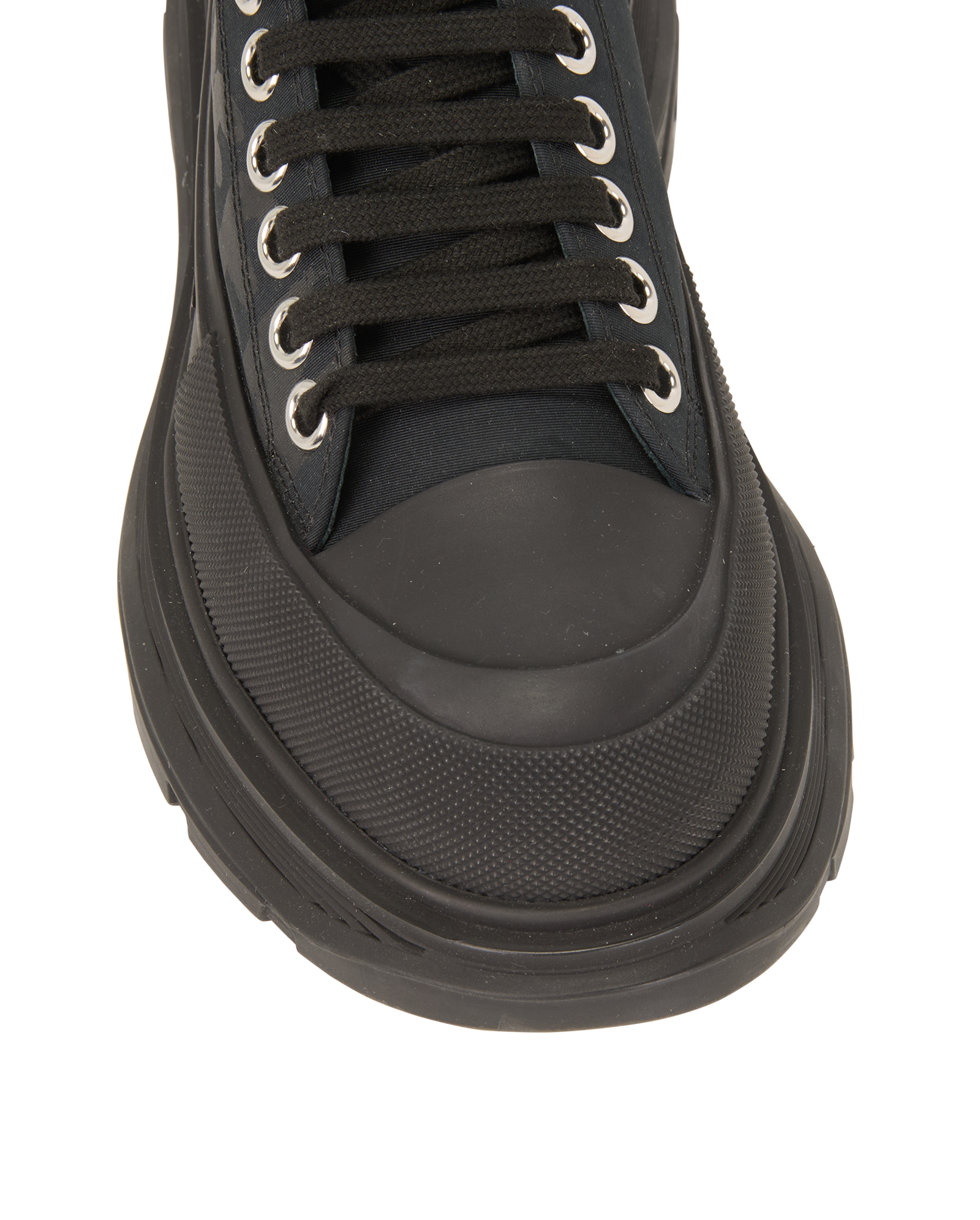 Alexander McQueen Tread Graffiti Trainers, &pound;175, Shoes, Black, Canvas, Other view