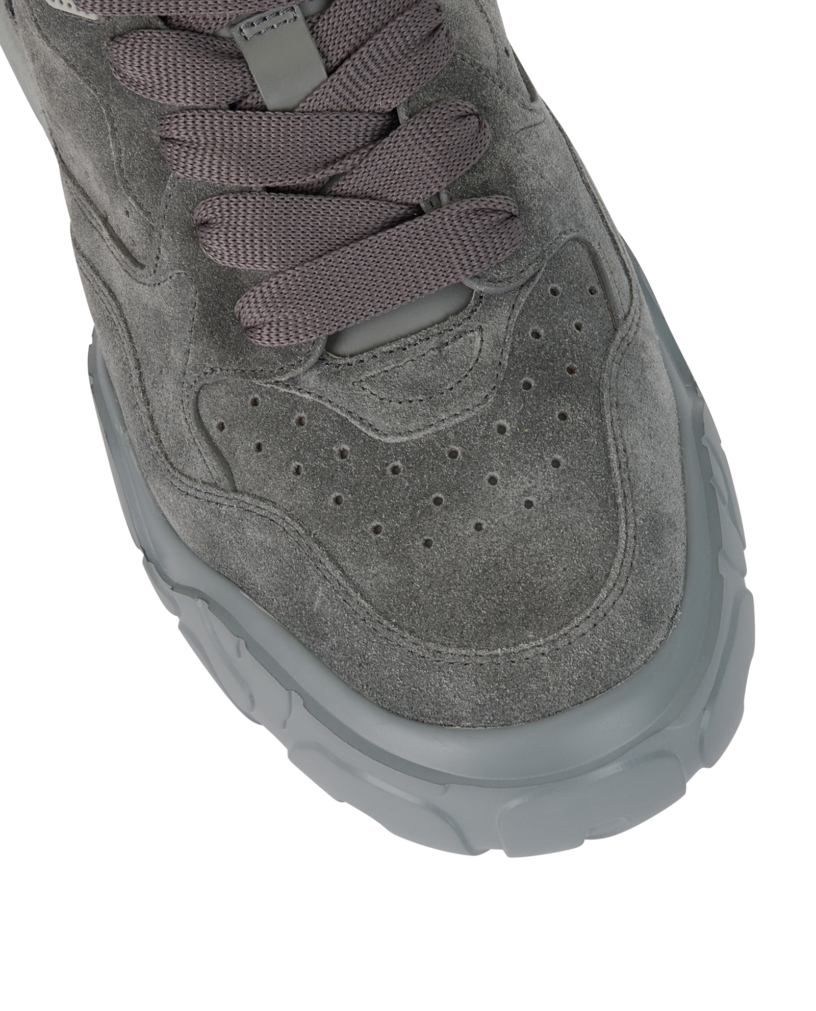 Alexander McQueen Basket Trainers, &pound;295, Shoes, Grey, Suede, Other view