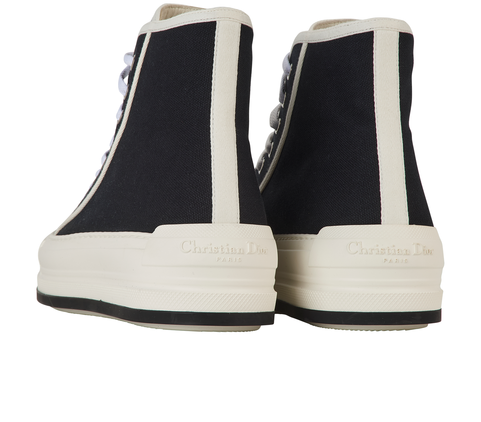 Christian Dior Walk'N'Dior Platform Trainers, &pound;395, Shoes, Blue, Canvas, Back view