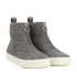 Celine Zip Up High Top Trainers, £190, Shoes, Grey, Fabric, Side view