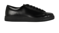 Prada Low Top Trainers, Mens, Leather, Black, UK6.5, 3*