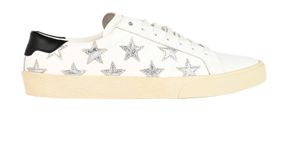 Saint Laurent Star Trainers, &pound;260, Shoes, White, Leather, Front view