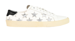 Saint Laurent Star Trainers, Leather, White, UK8, DB, 3*