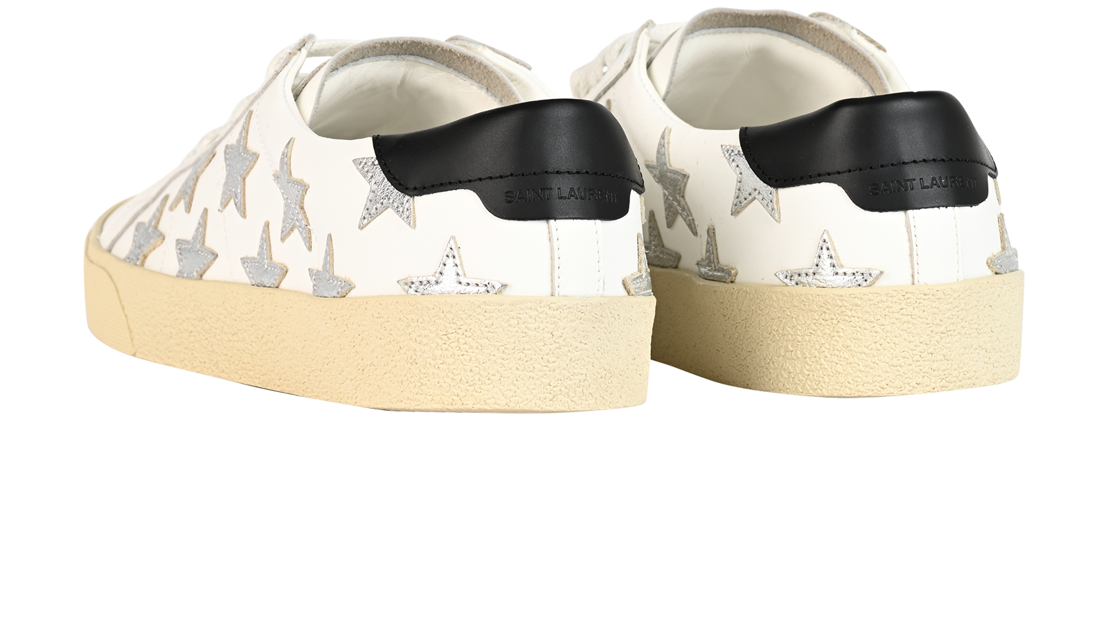 Saint Laurent Star Trainers, &pound;260, Shoes, White, Leather, Back view