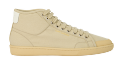 Saint Laurent SL39 Mid Top Trainers, Canvas, Beige, UK5, DB/B, 3*