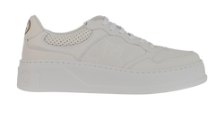 Gucci GG Embossed Trainers, Mens, Leather, White, UK6.5, B/DB, 3*