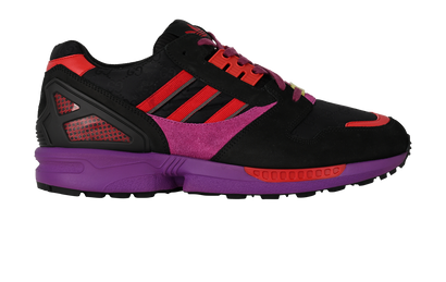Gucci X Adidas ZX8000 Torsion Trainers, &pound;395, Shoes, Black/Purple/Red, Suede, Front view