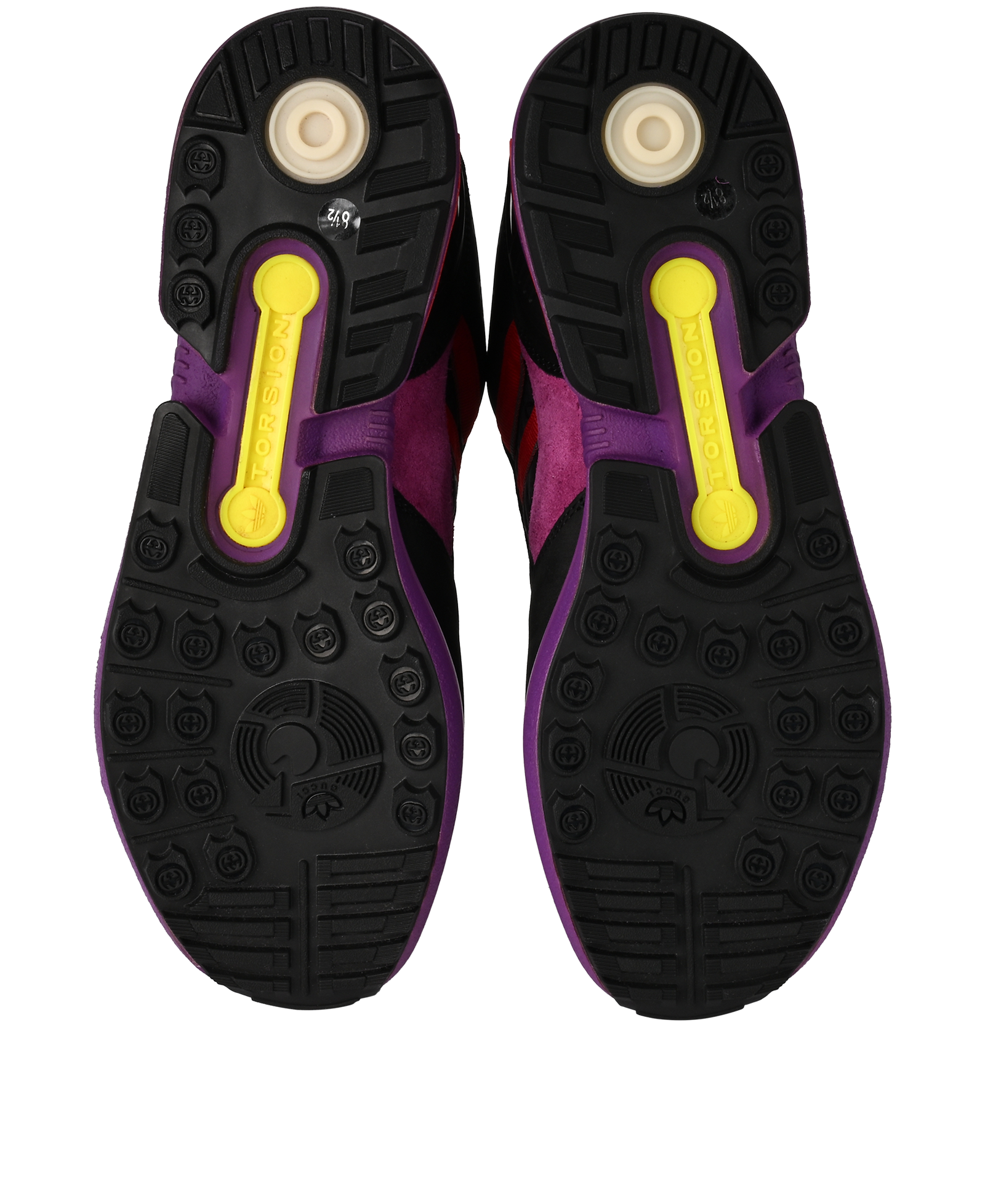 Gucci X Adidas ZX8000 Torsion Trainers, &pound;395, Shoes, Black/Purple/Red, Suede, Top view