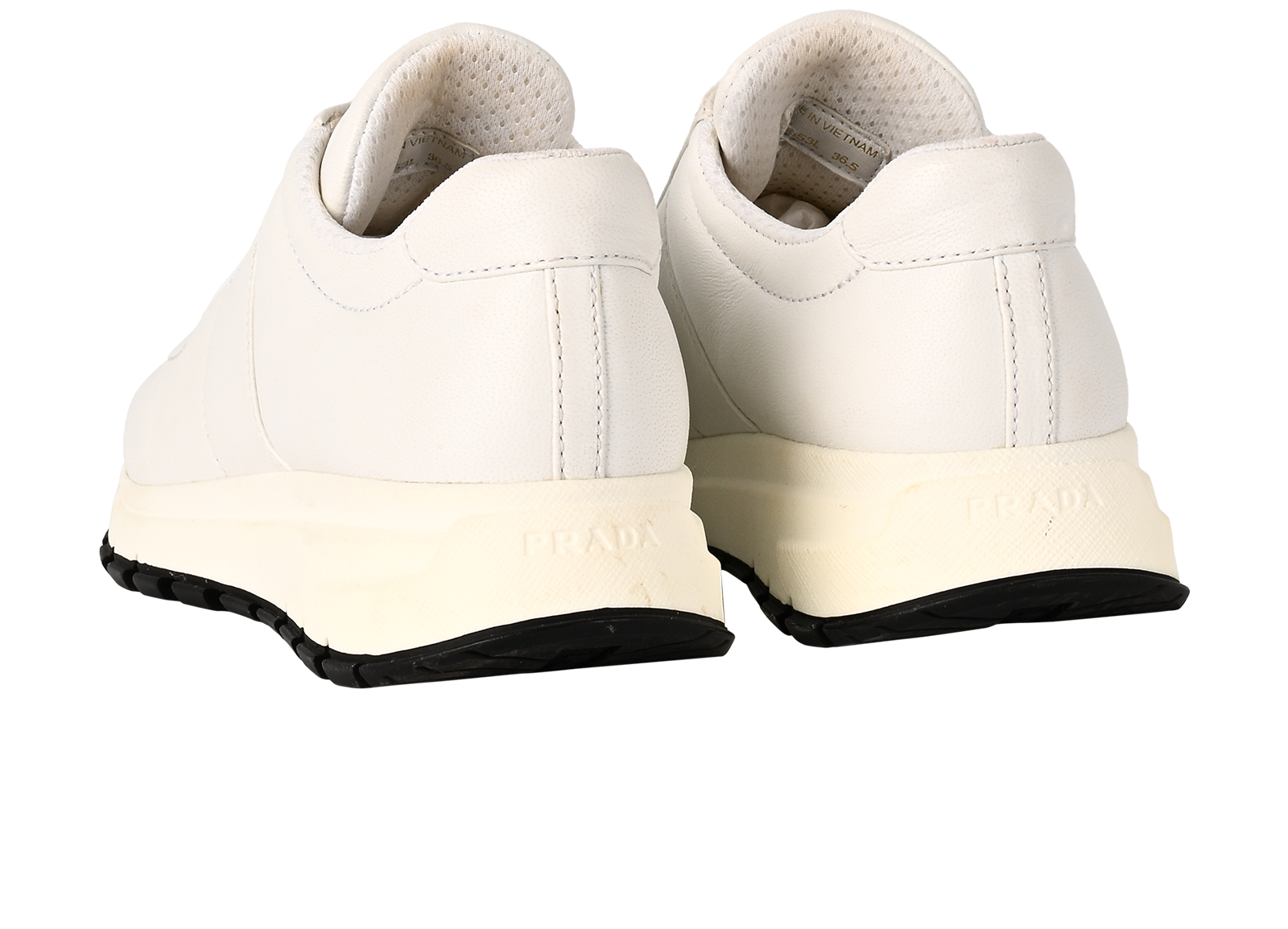 Prada Prax 01 Runners, &pound;195, Shoes, White, Leather, Back view