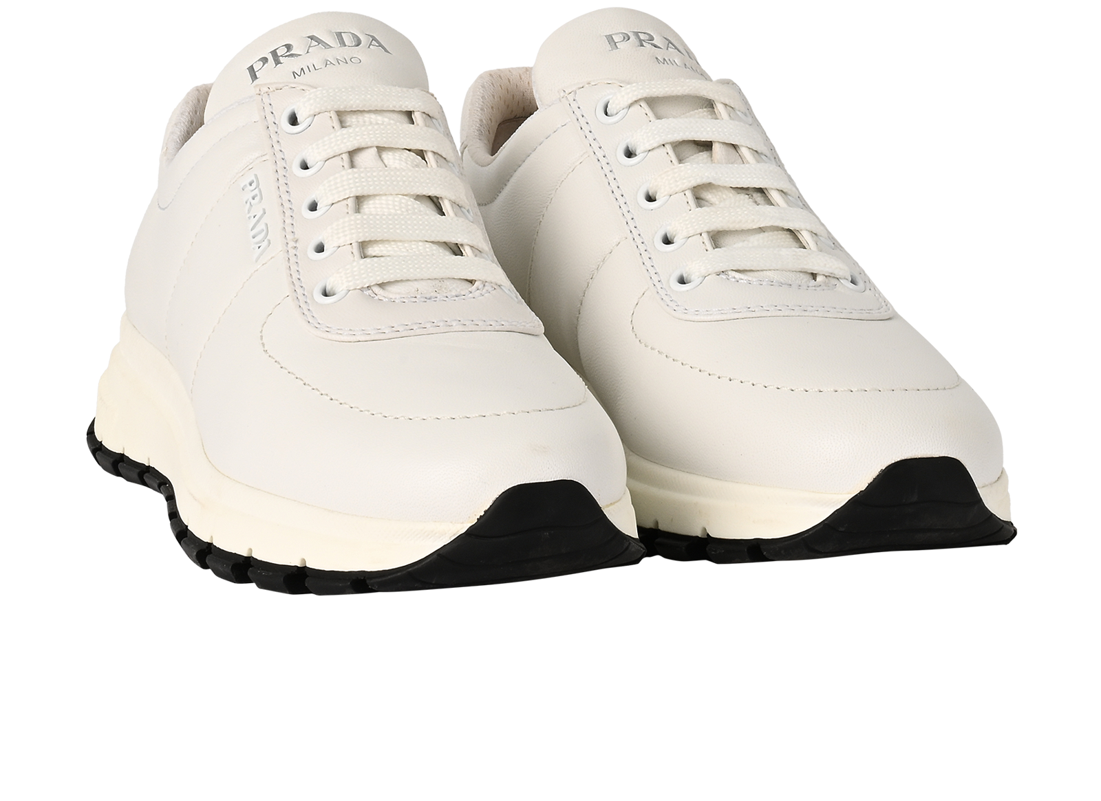 Prada Prax 01 Runners, &pound;195, Shoes, White, Leather, Side view