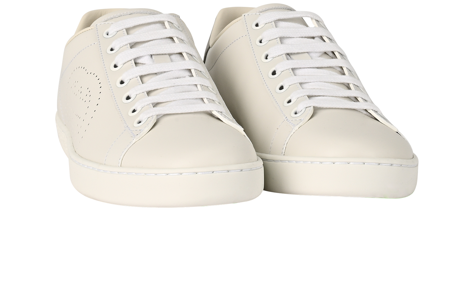 Gucci Ace Trainers, &pound;295, Shoes, Grey/White, Leather, Side view